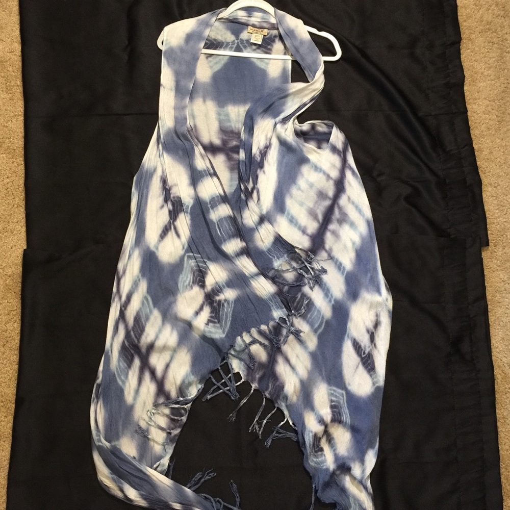 Sleeveless Tie Dye Cardigan